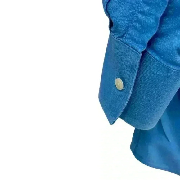 Michael Kors Men's Blue Long Sleeve Button-Down Shirt Size L Casual - Picture 8 of 10